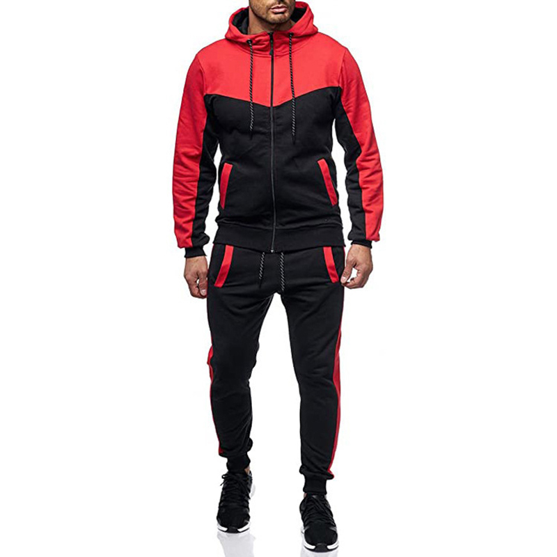 Men Basic Multicolor Comfy Tracksuit Two Piece Sets - LOASP