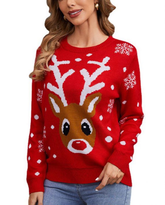 Cute Reindeer Christmas Sweater for Women - LOASP