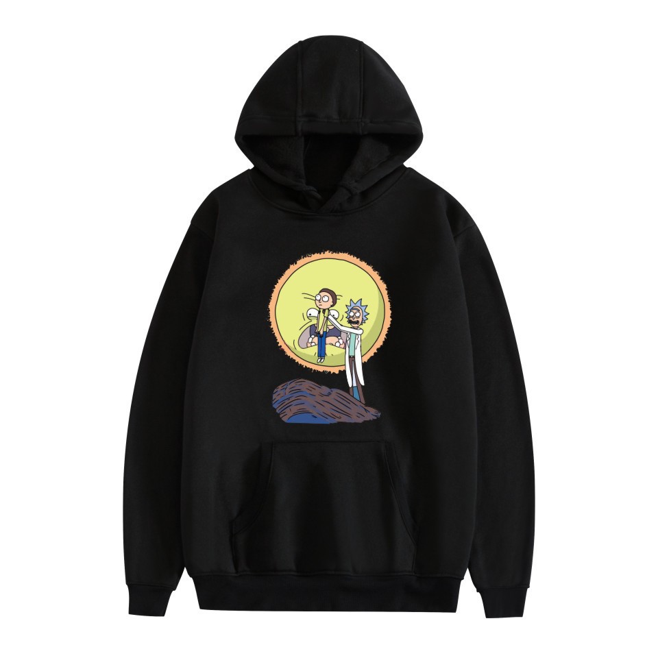 Rick And Morty Black Space Cotton Hoodie - LOASP