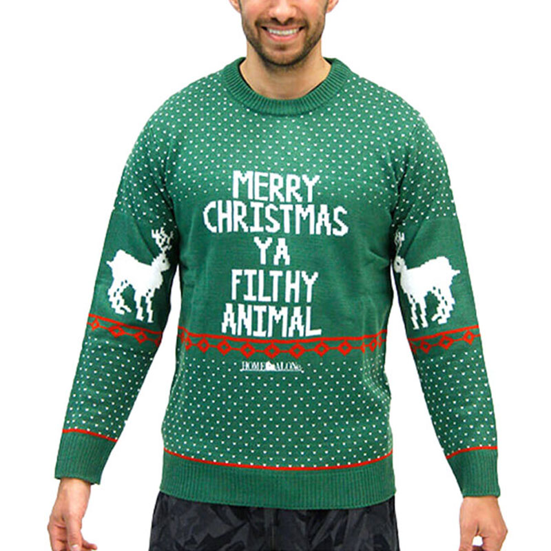 Men’s Green Merry Christmas Sweater - LOASP